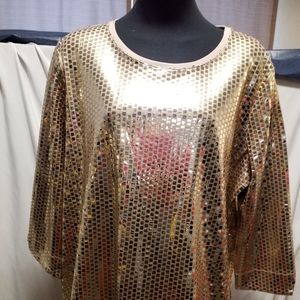 Gold matelic top